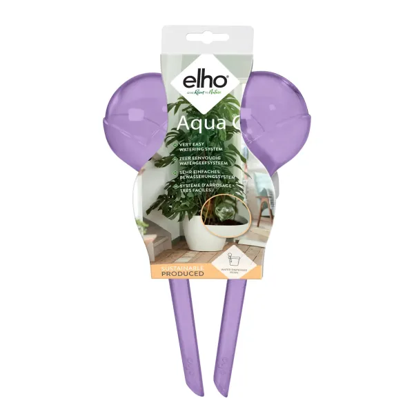 elho® Aqua Care Bewässerungskugeln Aubergine 0,5 Liter - 2er Pack
