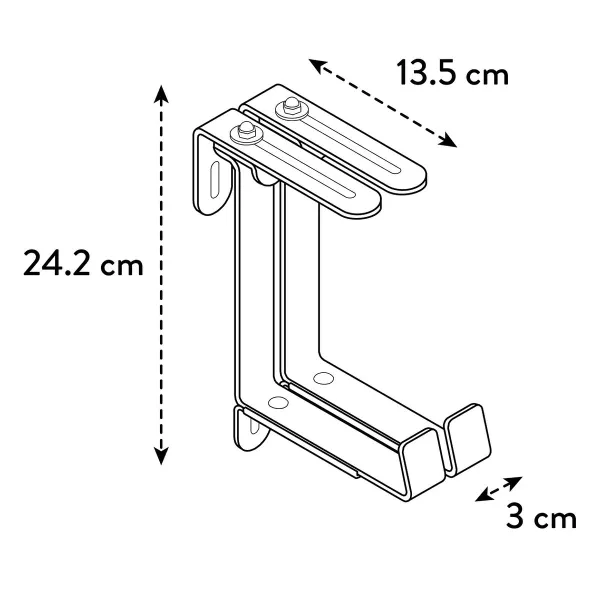 elho® Balkonkastenhalter Universal Living schwarz max 25 kg im 2er Pack - Metall