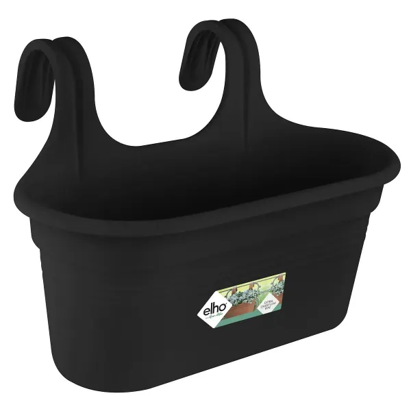 elho® Green Basics Easy Pflanzgefäß L Living Black schwarz zum Einhängen - Kunststoff