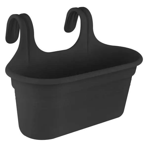 elho® Green Basics Easy Pflanzgefäß L Living Black schwarz zum Einhängen - Kunststoff