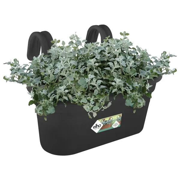 elho® Green Basics Easy Pflanzgefäß L Living Black schwarz zum Einhängen - Kunststoff