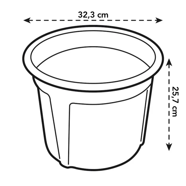 elho® Green Basics Kartoffeltopf Schwarz Ø 32,3 cm - Kunststoff