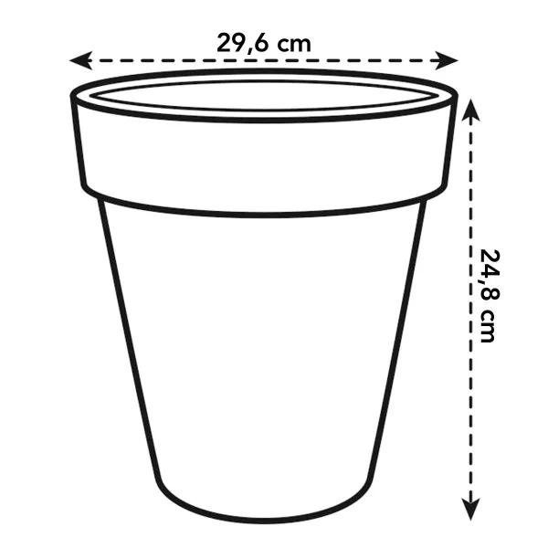 elho® Green Basics Pflanzgefäß Schwarz Ø 30 cm - Kunststoff