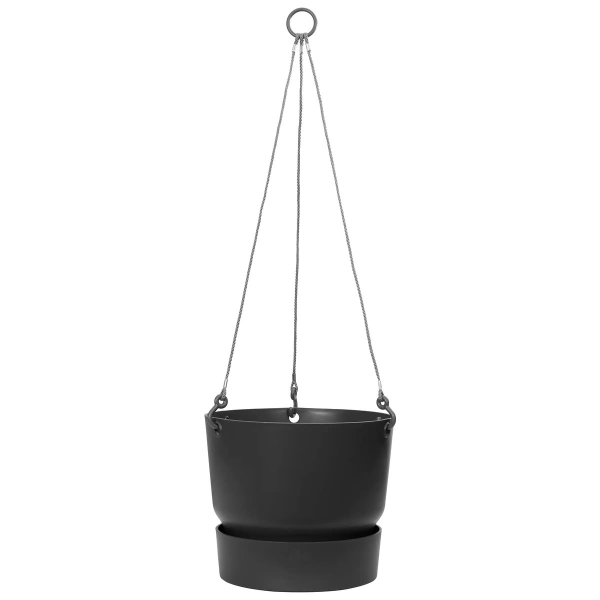 elho® Greenville Blumenampel Living Black Schwarz Ø 24 cm - Kunststoff