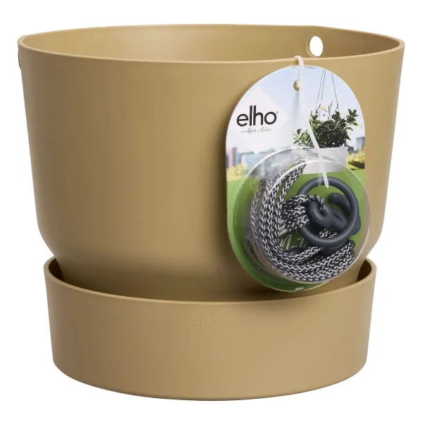 elho® Greenville Blumenampel Sandfarben Ø 24 cm - Kunststoff