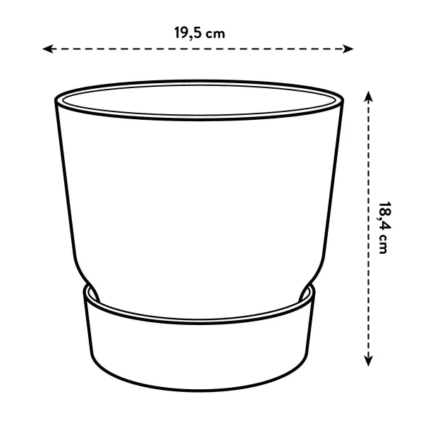 elho® Greenville Pflanzgefäß Living Black Schwarz Ø 20 cm - Kunststoff