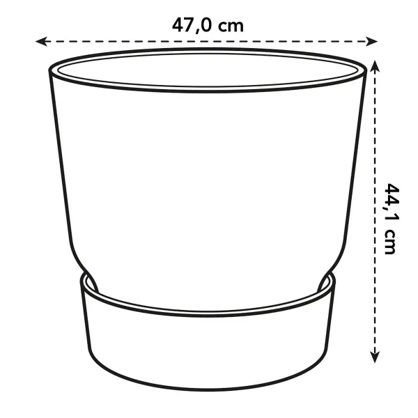 elho® Greenville Pflanzgefäß Living Black Schwarz Ø 47 cm - Kunststoff