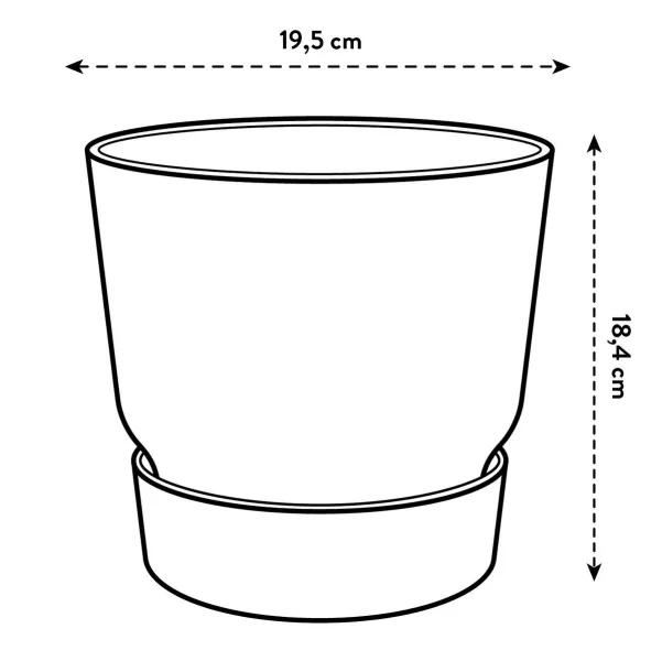 elho® Greenville Pflanzgefäß Sandfarben Ø 20 cm - Kunststoff