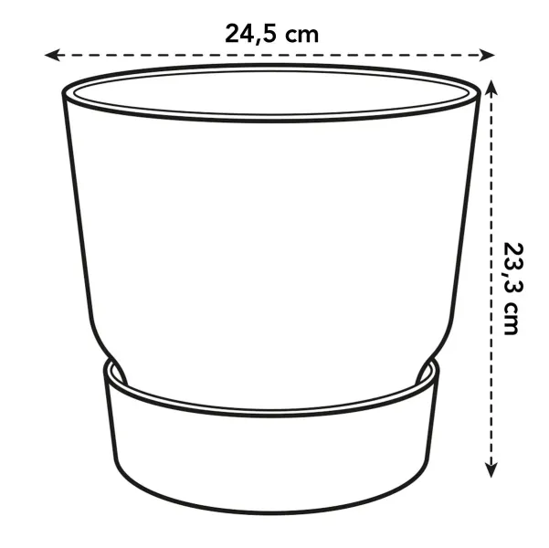 elho® Greenville Pflanzgefäß Sandfarben Ø 25 cm - Kunststoff