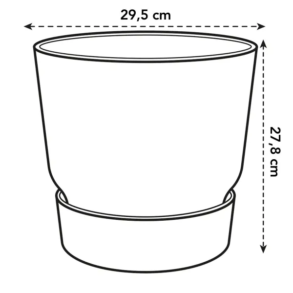 elho® Greenville Pflanzgefäß Sandfarben Ø 30 cm - Kunststoff