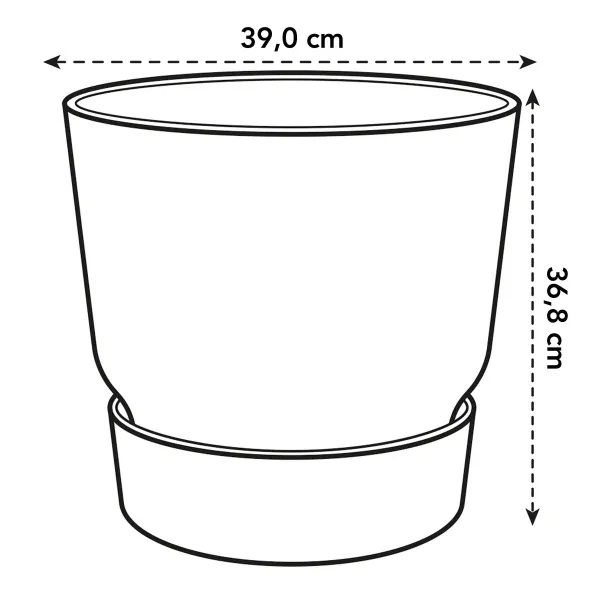 elho® Greenville Pflanzgefäß Sandfarben Ø 40 cm - Kunststoff