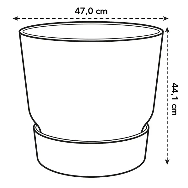 elho® Greenville Pflanzgefäß Sandfarben Ø 47 cm - Kunststoff
