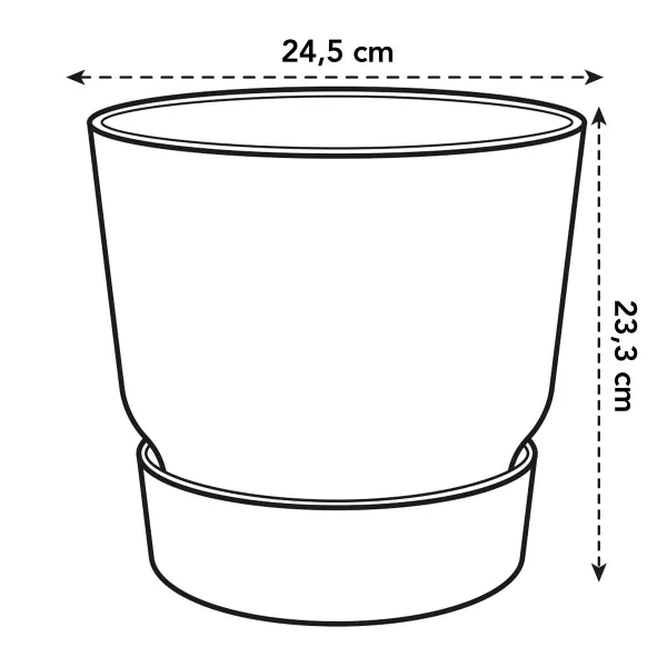 elho® Greenville Pflanzgefäß Weiß Ø 25 cm - Kunststoff