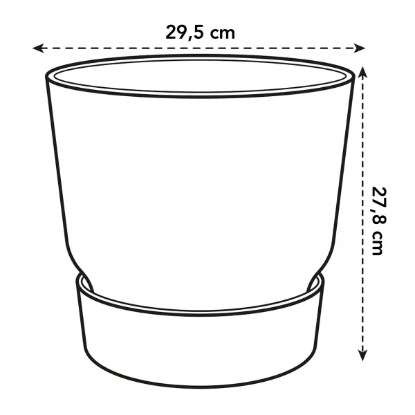 elho® Greenville Pflanzgefäß Weiß Ø 30 cm - Kunststoff