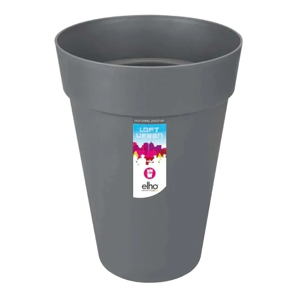 elho® Loft Pflanzgefäß Urban 28 hoch Anthrazit Ø 28 cm - Kunststoff