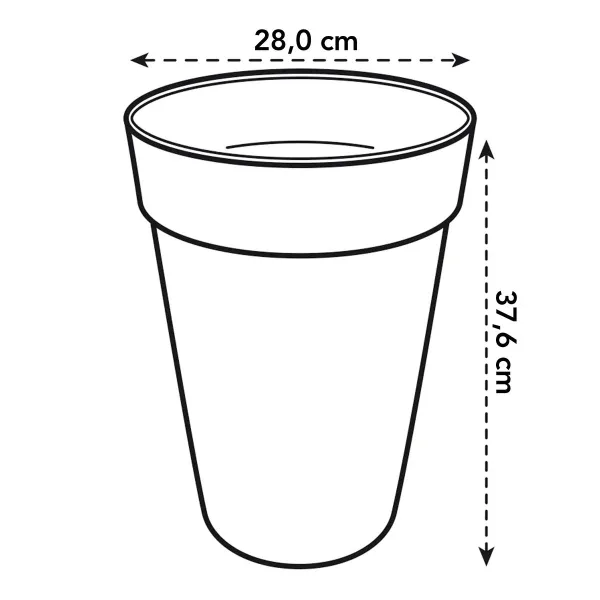 elho® Loft Pflanzgefäß Urban 28 hoch Anthrazit Ø 28 cm - Kunststoff