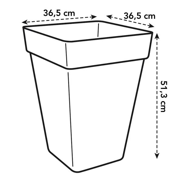 elho® Loft Pflanzgefäß Urban 37 hoch Weiß quadratisch - Kunststoff