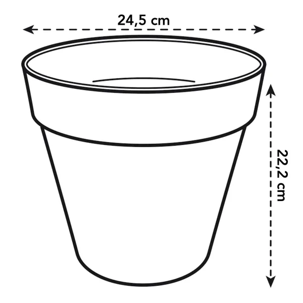 elho® Loft Pflanzkübel Urban 25 Anthrazit Ø 25 cm - Kunststoff