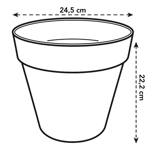 elho® Loft Pflanzkübel Urban 25 Softgrau Ø 25 cm - Kunststoff