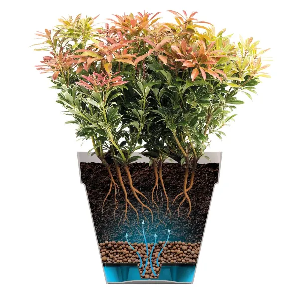 elho® Loft Pflanzkübel Urban 40 Lavendel Lila mit Rollen Ø 39 cm - Kunststoff