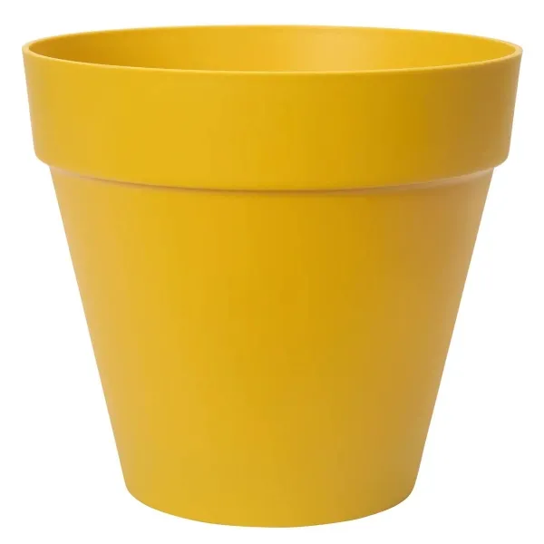 elho® Loft Pflanzkübel Urban 40 Ockergelb mit Rollen Ø 39 cm - Kunststoff