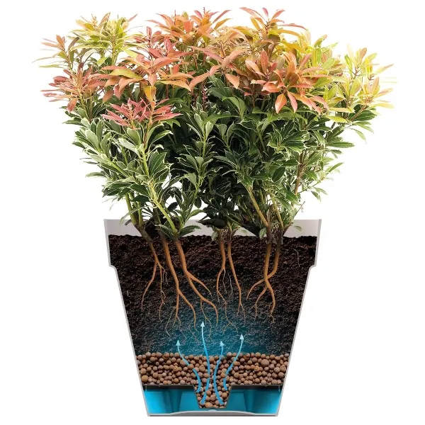 elho® Loft Pflanzkübel Urban 60 Softgrau mit Rollen Ø 58 cm - Kunststoff