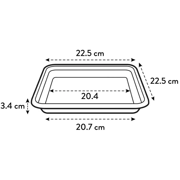 elho® Loft Untersetzer Anthrazit 22 cm quadratisch - Kunststoff