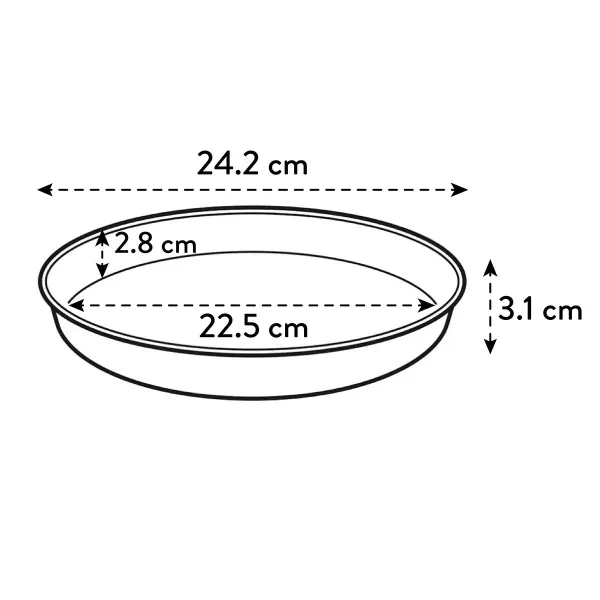 elho® Loft Untersetzer Softgrau Ø 24 cm rund - Kunststoff