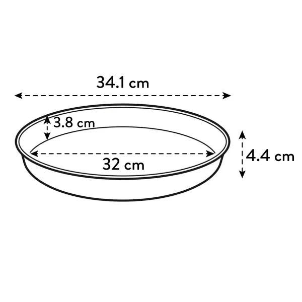 elho® Loft Untersetzer Softgrau Ø 34 cm rund - Kunststoff