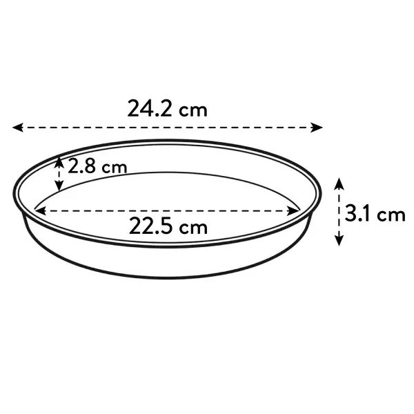 elho® Loft Untersetzer Weiß Ø 24 cm rund - Kunststoff