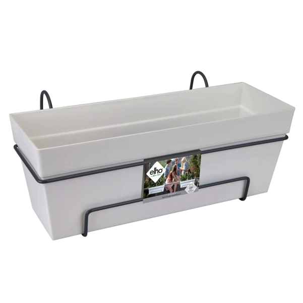 elho® Loft Urban Balkonkasten all-in-1 Weiß 50 cm mit Halter