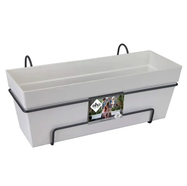 elho® Loft Urban Balkonkasten all-in-1 Weiß 50 cm mit Halter elho® Loft Urban Balkonkasten all-in-1 Weiß 50 cm mit Halter