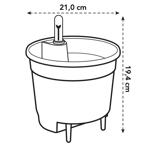 elho® Nachrüstbarer Bewässerungseinsatz Schwarz Ø 21 cm - Kunststoff