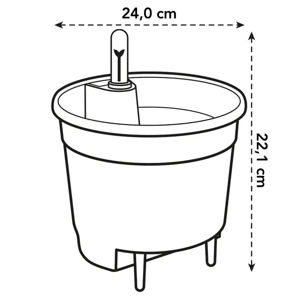 elho® Nachrüstbarer Bewässerungseinsatz Schwarz Ø 24 cm - Kunststoff
