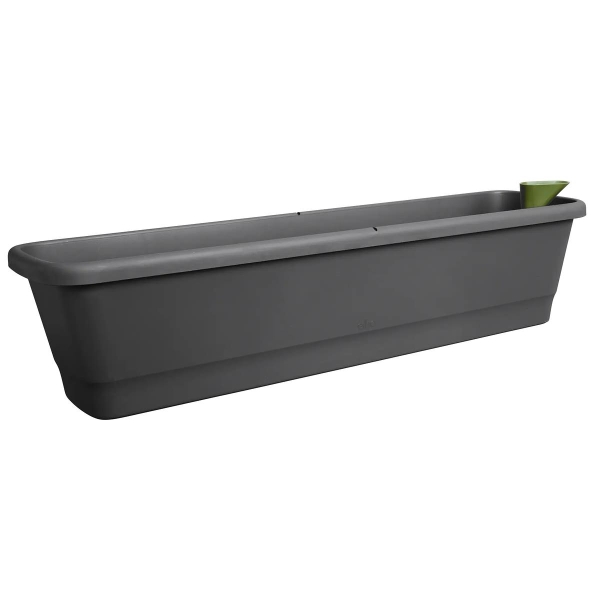 elho® Noa Balkonkasten Living Black schwarz 78 cm mit Bewässerungssystem - Kunststoff