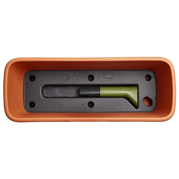 elho® Noa Balkonkasten Terra braun 52 cm mit Bewässerungssystem - Kunststoff