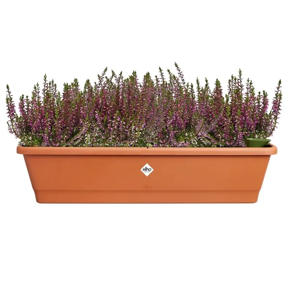 elho® Noa Balkonkasten Terra braun 78 cm mit Bewässerungssystem - Kunststoff