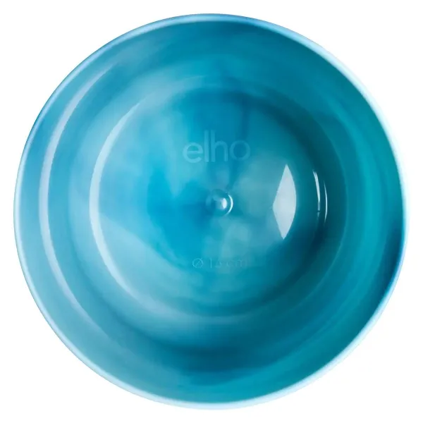 elho® Ocean Übertopf Atlantikblau Ø 14 cm aus Kunststoffen aus dem Meer