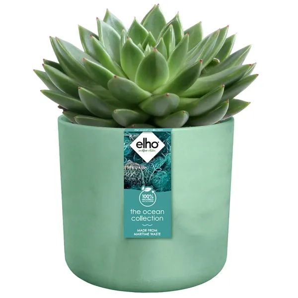 elho® Ocean Übertopf Pazifikgrün Ø 18 cm aus Kunststoffen aus dem Meer