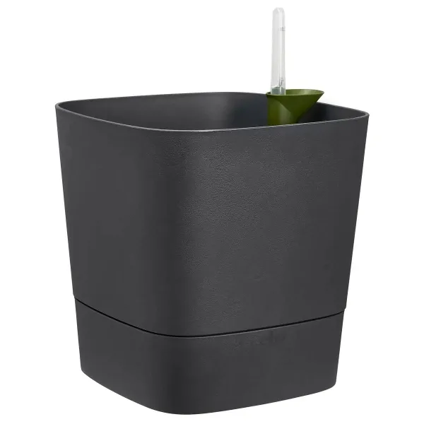 elho® Pflanzgefäß Greensense Aqua Care Quadrat Holzkohlegrau 30 cm - Kunststoff elho® Pflanzgefäß Greensense Aqua Care Quadrat Holzkohlegrau 30 cm - Kunststoff