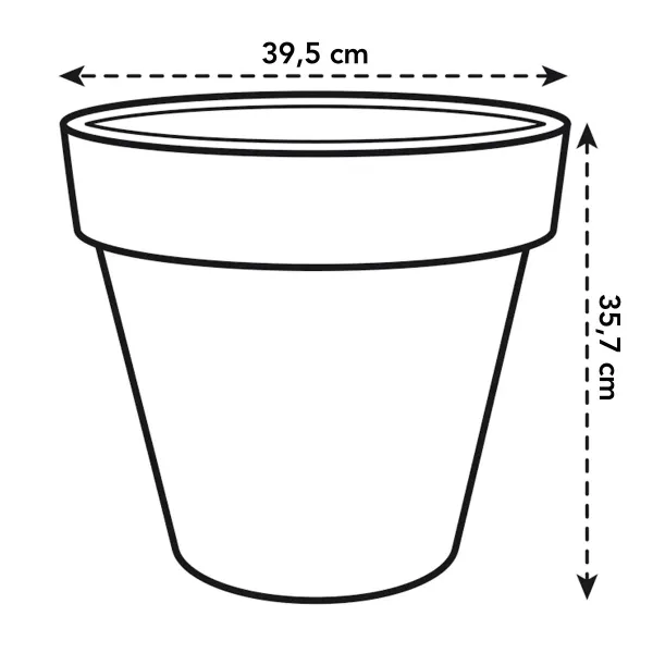 elho® Pure Round Pflanzgefäß Anthrazit Ø 39 cm - Kunststoff