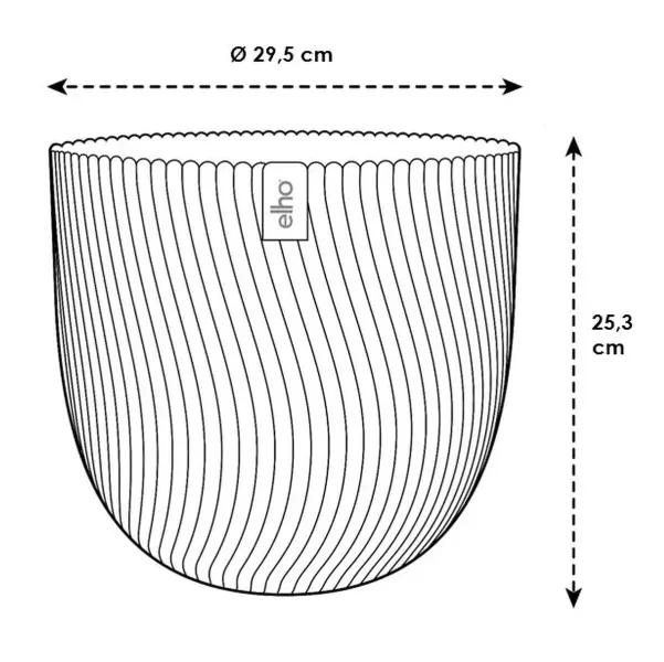 elho® Sereh Pflanzgefäß Anthrazit Ø 30 cm - Kunststoff