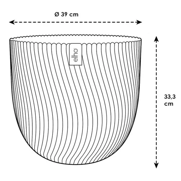 elho® Sereh Pflanzgefäß Anthrazit Ø 40 cm - Kunststoff