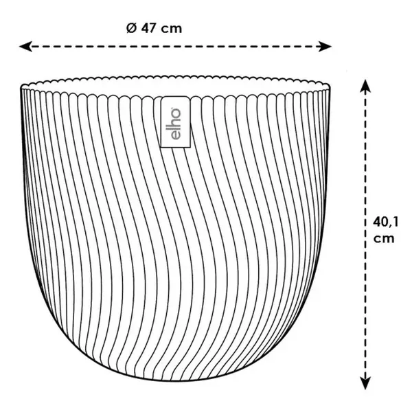 elho® Sereh Pflanzgefäß Cool Clay braun Ø 47 cm - Kunststoff