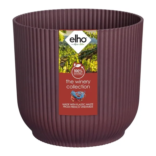 elho® The Winery Collection Pflanzenübertopf Bordeauxrot Ø 16 cm - Kunststoff