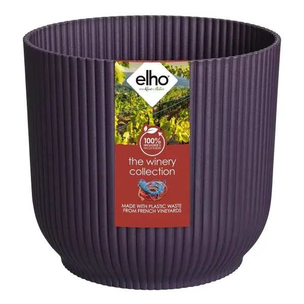 elho® The Winery Collection Pflanzenübertopf Dunkelviolett Ø 16 cm - Kunststoff