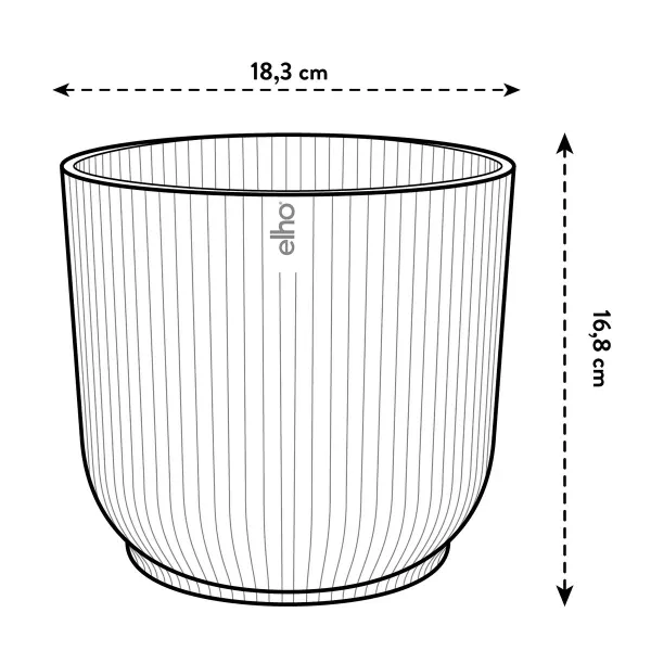 elho® The Winery Collection Pflanzenübertopf Dunkelviolett Ø 18 cm - Kunststoff