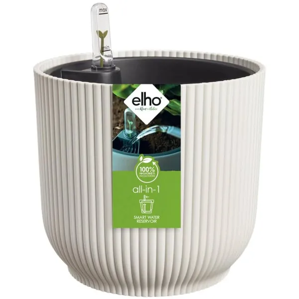 elho® Vibes Blumentopf all-in-1 Leinenweiß Ø 25 cm - Kunststoff