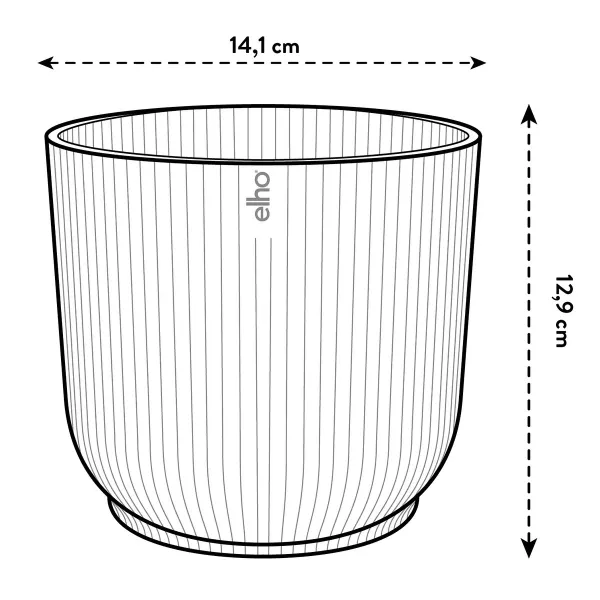 elho® Vibes Übertopf Fold Anthrazit Ø 14 cm - Kunststoff