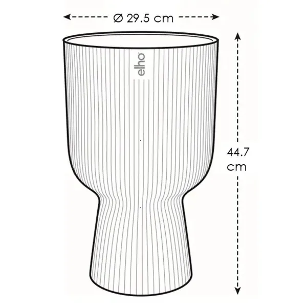 elho® Vibes Übertopf Fold Cup Seidenweiß Ø 30 cm - Kunststoff